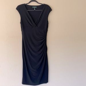 LAUREN RAPLH LAUREN V-Neck Wrap Dress w. Ruching